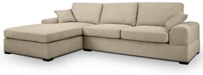 Produktbild von Sofa "Novana" in beige Strukturstoff Ecksofa 5-Sitzer 308 x 186 cm