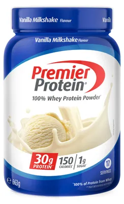 Produktbild von Premier Protein - Whey 100% Protein Powder - Vanilla Milkshake - 663g