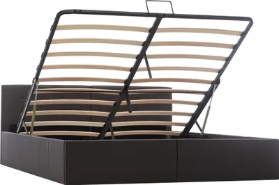 Productafbeelding van vidaXL Opbergbed met hydraulische bediening, grijs, kunstleer, 160x200 cm