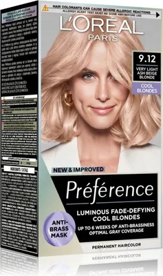 A box of L'Oreal Preference hair dye with a model on the front.
