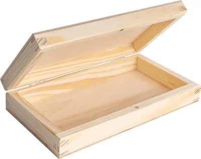 Produktbild von Creative Deco Stiftebox Spardose Holzkiste mit Deckel - 18 x 10 x 3,5 cm