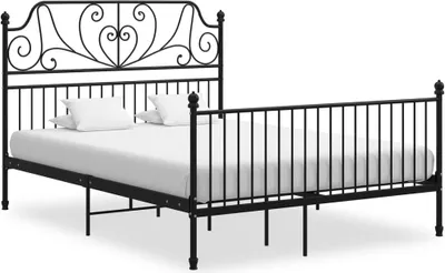 Obrázok produktu pre Nábytok Rám postele čierny kovový 160x200 cm - Klasické postele 324853