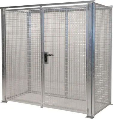 Produktbild von Bauer Gasflaschen-Container GFC-M1-DF, ohne Dach Doppelflügeltor für 32x Gasflaschen Ø 230 mm