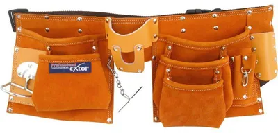 Immagine prodotto di Cintura porta attrezzi in pelle, 9 tasche (2 grandi, 3 medie, 4 piccole)