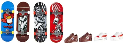 Produktbild von Hot Wheels Action Skate Fingerboards und Skateboard-Schuhe Multipack, Spielzeug für Kinder, Griffbrett-Set, 5 Jahr(e), Kunststoff, Mehrfarbig