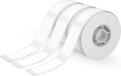 Productafbeelding van Rolletjes etiketten, EDM 07794 07796, wit, reservemateriaal voor thermische printers, papier, 3 stuks