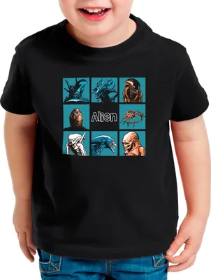 Produktbild von style3 Alien Species T-Shirt für Kinder xenomorph ripley nostromo