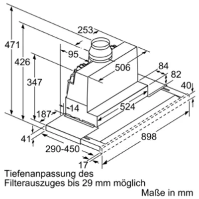 Produktbild von Siemens LI97RA560, 700 m³/h, Abluft/Umluft, A, A, B, 54 dB