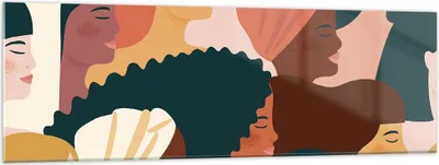 Produktbild von Bilder auf glas - Einteilig - Frauen Multikulturalismus Modern - 160x50cm - Glasbilder - Wandbilder - Bilder - Wanddekoration aus Glas - Glas Bilder - Wandbild auf Glas - GAB160x50-4500