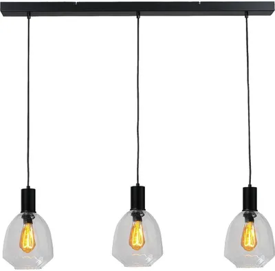 Produktbild von masterlight Pendelleuchte Porto 3-flammig Glas Transparent 100x20cm