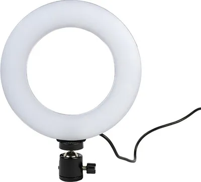 Produktbild von INF Drehbarer Lichtring mit Ständer, LED, 15 cm - Schwarz