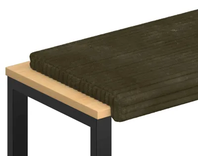 Image de vidaXL Coussin de banquette en velours vert, profondeur 35 cm