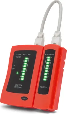 Produktbild von Netzwerktester - RJ45 und RJ11 und RJ12 Kabeltester - Internet LAN Tester - Inkl. 1x Akku und Aufbewahrungstasche