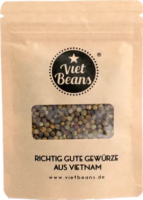 Produktbild von Vietnamesischer Bunter Pfeffer - Ganze Pfefferkörner für die Pfeffermühle - Exotischer Wildpfeffer - 50g