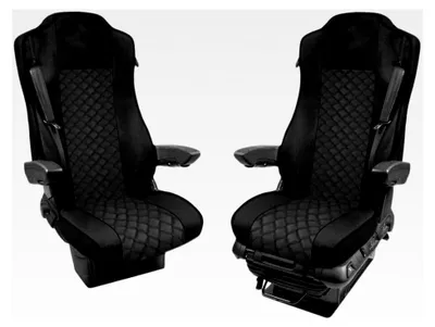Produktbild von Sitzbezüge aus 1+1 für LKW, passend für Actros MP4, Schwarz