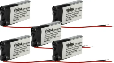 Produktbild von vhbw 5x Akku kompatibel mit Plantronics Avaya AWH75N Wireless Headset Kopfhörer (140 mAh, 3,7 V, Li-Polymer)