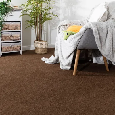 Produktbild von Steffensmeier Teppichboden Ibiza | Auslegware | Kinderzimmer ,Wohnzimmer,Schlafzimmer und Jugendzimmer | Braun, Größe: 100x200 cm