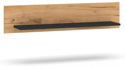Produktbild von Wandregal 110cm Solal Holz und Schwarz