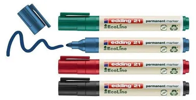 Image de Edding 4-21-4 21 Marqueur permanent EcoLine - rechargeable, 1,5 - 3 mm, assorti