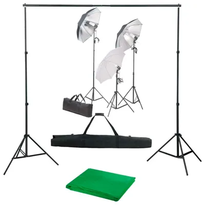 Productafbeelding van Fotostudioset met verlichtingsset en achtergrond
