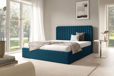 Obrázok produktu pre Manželská posteľ s úložným priestorom 180x200 TAISA 2 - modrá