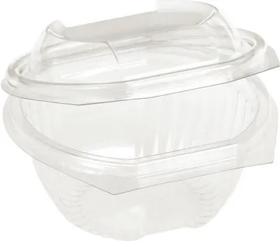 Produktbild von 50x  Salatschalen fixer Deckel aus -Kunststoff PLA transparent  250ml