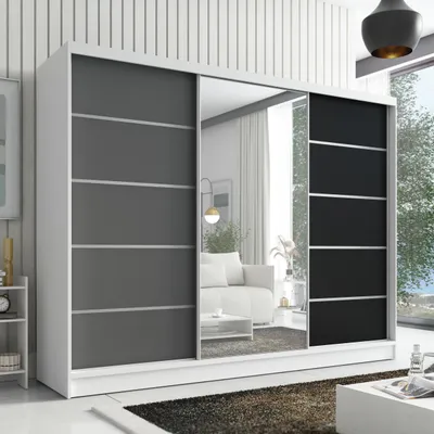 Produktbild von Schwebetürenschrank AURELIA 1 Schwebetürenschrank AURELIA 2 200 cm mit Spiegel, 3 Türen, 3 Schubladen