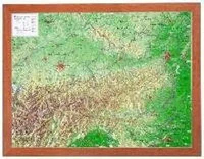 Immagine prodotto di Rilievo Austria 1:1.6 MIO con cornice in legno