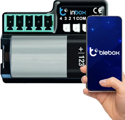 Produktbild von blebox inBox, Tasten, Schwarz, IP20, 45 mm, 35 mm, 23 mm