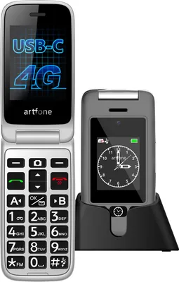 Produktbild von Senioren Klapphandy G6 | Notrufknopf | Außendisplay mit Uhr & Zeitansage | 4G