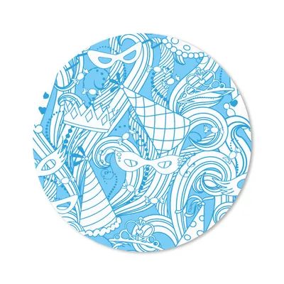 Produktbild von MuchoWow® Mauspad Mousepad Muster - Karneval - Maske 40x40 cm - Mousepads - Maus Mat - Pad - Mausunterlage - Schreibtisch Accessoires