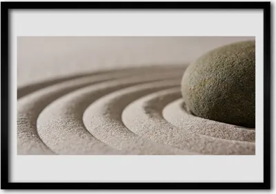 Produktbild von Bild 100x70 MDF-Rahmen Wandkunst Stein Sand Kunst