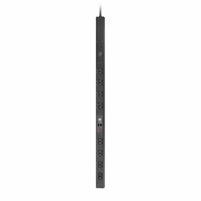 Produktbild von APC Rack PDU, mit Messfunktion, Null HE, 10 A, 230 V, (16) C13, Messgerät, 0U, Senkrecht, Schwarz, 16 AC-Ausgänge, C13-Koppler