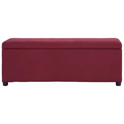 Immagine prodotto di vidaXL Panca con vano portaoggetti 116 cm in poliestere rosso vino