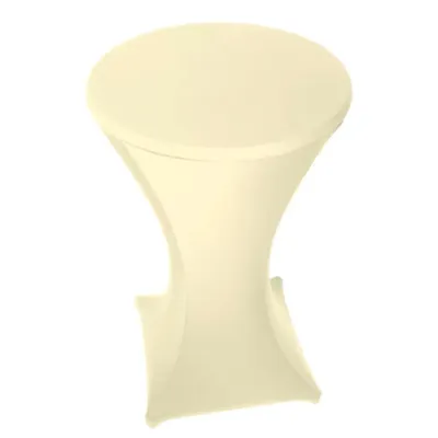Produktbild von Stretch Stehtisch Husse in Creme (70 cm)  - Bügelfrei, - Ideal für Hochzeiten und Events