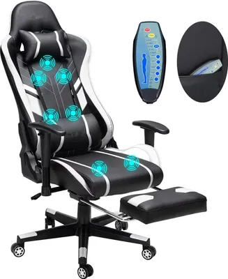 Obrázok produktu pre Kancelárska stolička, ergonomický dizajn, výškovo nastaviteľná, čierna a biela