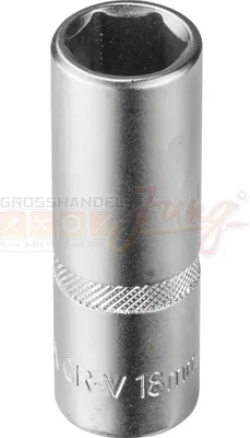 Produktbild von Stecknuss Sechskant 18mm 6 Kant 1/2' lang (CR-V)