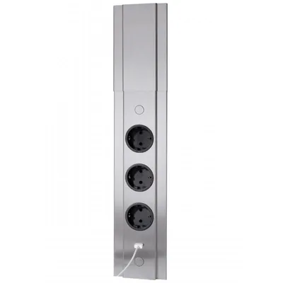 Produktbild von Küchensteckdose Tolme, 3-fach Ecksteckdose Küche, USB A, Edelstahl