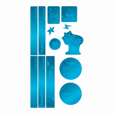 Image de coocazoo autocollant accessoires pour cartables Reflective Sticker-Set Blue bleu