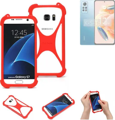 Produktbild von K-S-Trade Handy-Hülle kompatibel mit Xiaomi Redmi Note 12 Pro 4G Schutz-Hülle Bumper Silikon Schutz Hülle Cover Case Silikoncase Silikonbumper TPU
