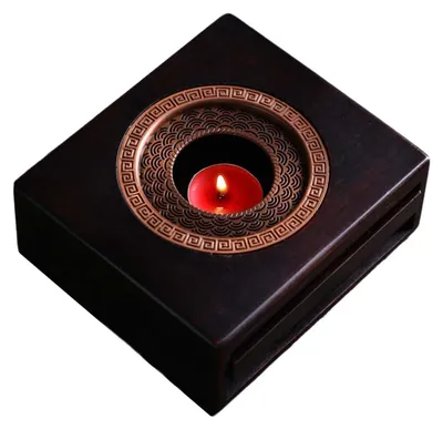 Theepotwarmer aus Walnussholz, Bambus-Stövchen, 15x13x6 cm