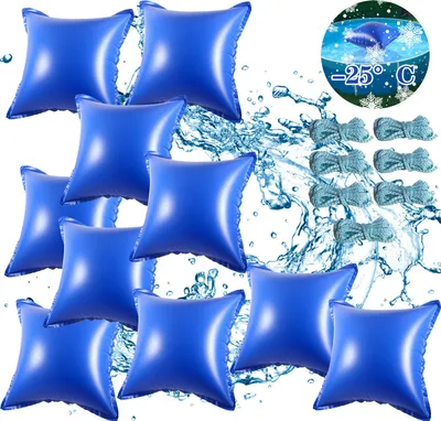 Produktbild von ISOISL Poolkissen 120x120cm | Winterkissen für Pool | Luftkissen Poolabdeckung Quadratisch | Frostbeständig bis -25°C | PVC Material | 10 Stück