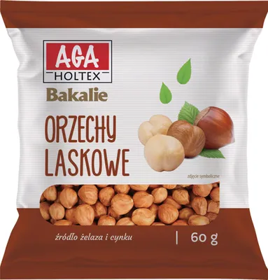 Obrázok produktu pre Aga Holtex Lieskové orechy 60g Pekárenské výrobky