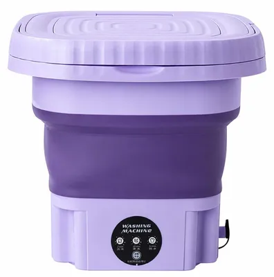 Obrázek produktu pro RealG RC-K-2566 Skládací cestovní mini pračka s funkcí odstřeďování 8 l, fialová