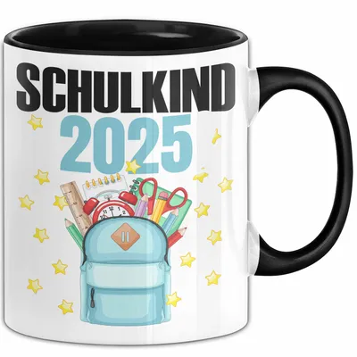 Produktbild von Trendation - Einschulung Mädchen Geschenk Schultüte Füllung Tasse Schulstart 1. Schultag Schuleinführung Schulanfang Geschenkidee Schulkind 2022 (Schwarz)