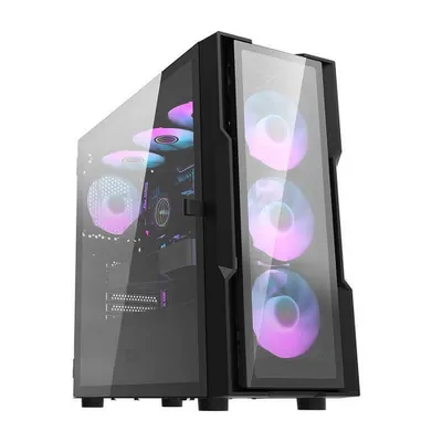Image de darkFlash Darkflash DK431 Glass computer case (black) + 4 RGB fans
