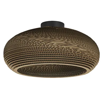 Produktbild von LEDVANCE Deckenleuchte Decor Cardboard Drop braun aus Wellpappe, leicht, E27, 400 mm Durchmesser, Leuchtenschirm aus recyceltem Material, nachhaltig durch austauschbare Lichtquelle, einfache Montage