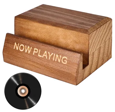 Obrázok produktu pre Držiak na vinylové platne pre LP a CD - drevený stojan