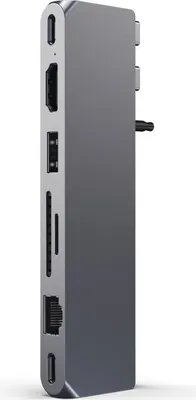 Obrázek produktu pro Satechi ST-UCPHMXM, 2 x USB 3.2 Gen 2 (3.1 Gen 2) Type-C, 96 W, 1000 Mbit/s, Šedá, MicroSD (TransFlash), SD, 60 Hz