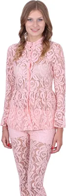 Produktbild von John Zack Hellpinke Bluse aus Spitze XL